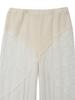 VEGAN TIGER Lace Patchwork Pants_Ivory