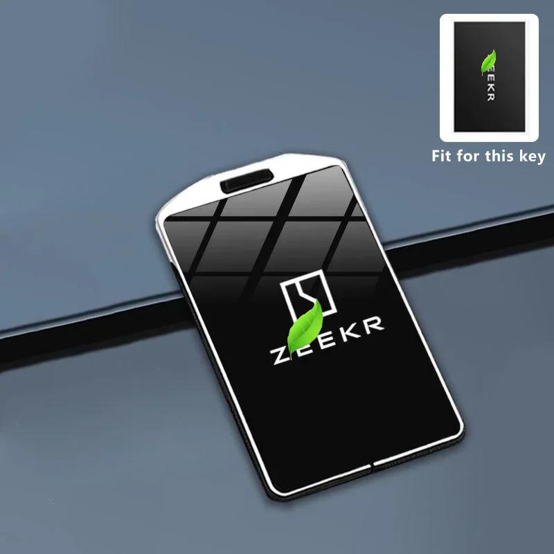 For Zeekr 7X 001 X Mix 007 009 Zinc Alloy Car Key Case Remote Protection Cover Luminous Shell Card Keychain Ring Holder Keyfob