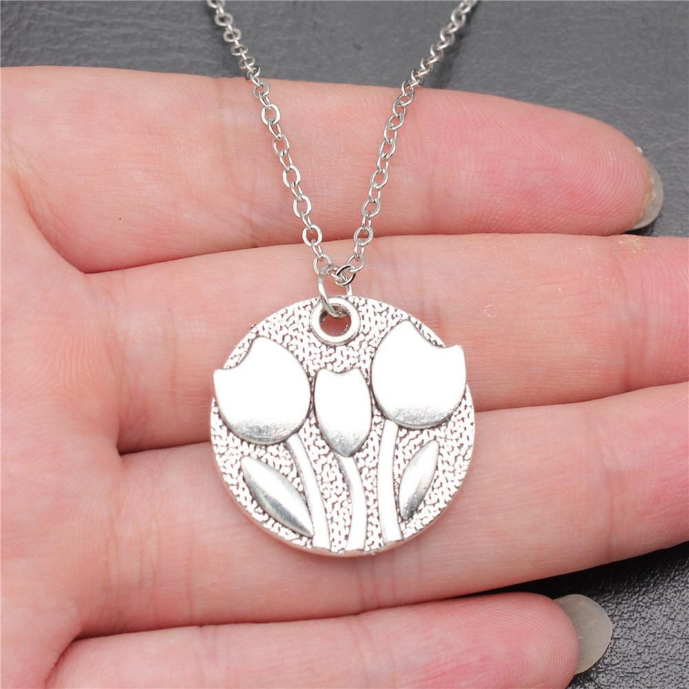 Tree of Life Floral Mandala Pendant Antique Bronze Metal Bridesmaid Choker Necklace Trendy Gift