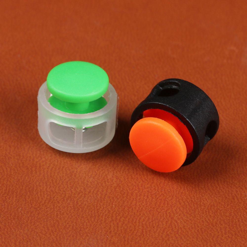 10pcs 17*16mm 7mm Hole Double Holes Plastic Stopper Apparel Shoelace Toggle Clip Cord Lock Bean