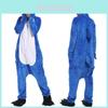 Adult Blue Shark Animal Flannel Cosplay Costume Pajamas Onesie Sleepwear Outfit Comfortable Soft Warm