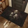 VIKAMA Halloween Teppich Totenköpfe Horror Fußmatte Teppich Für Schlafzimmer Große Teppiche Wohnzimmer Schwarzer Teppich Willkommensmatte Heimdeko