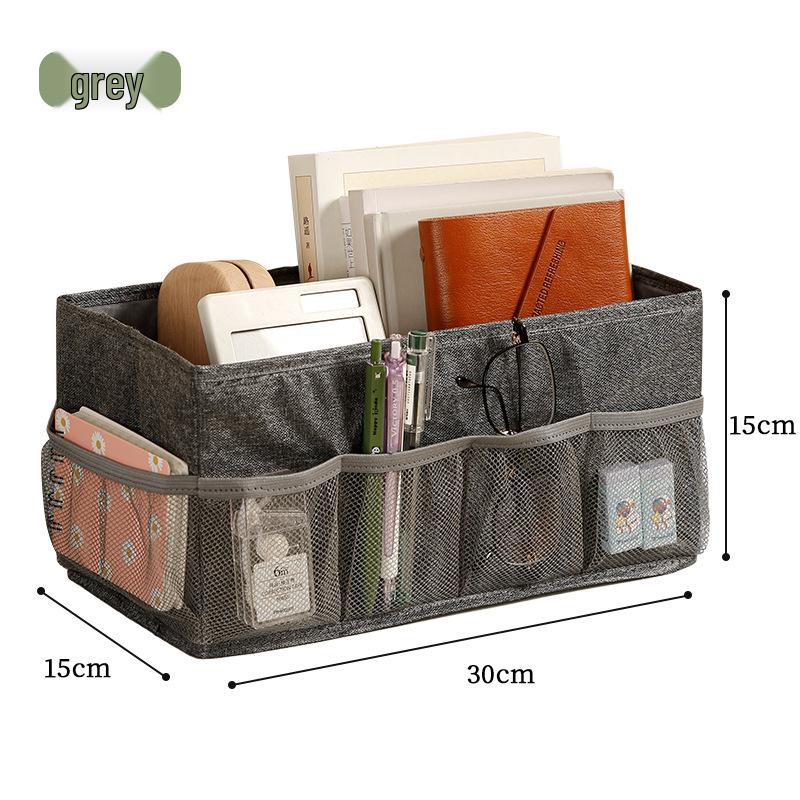 Compartmented Fabric Dustproof Desktop Organizer for Household and Bedroom Sundries & Cosmetics