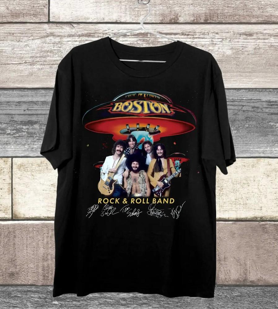 

Collection Boston Band Signature Gift For Fan Cotton T-shirt Unisex T-Shirt XXL