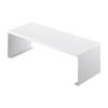 Extendable Washing Machine Drain Cover Rack White, Tower 4338, Approx. W37-64xD15xH12cm. Hides Drain Hose, Dustproof, L-shaped