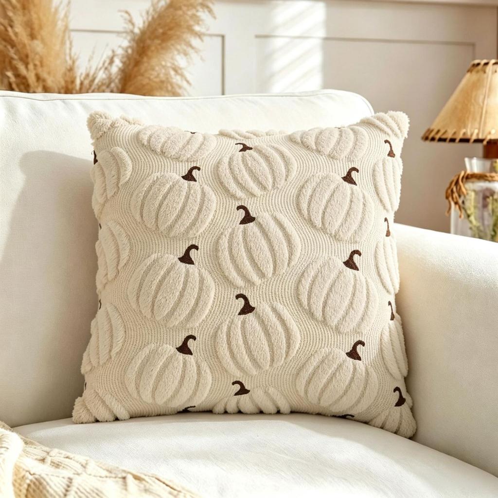 Halloween Pumpkin Pillow Cover Creative Holiday Decor Cushion Case for Couch Sofa Throw Pillow Case No Insert