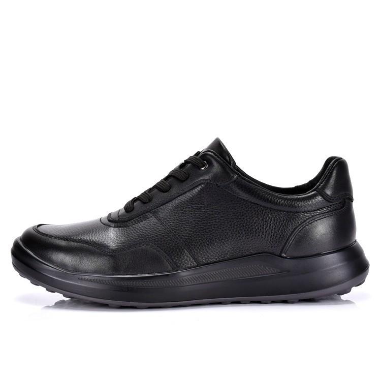 Men's Genuine Leather Lightweight White Casual Shoes - Versatile Soft Sole Sporty Sneakers
