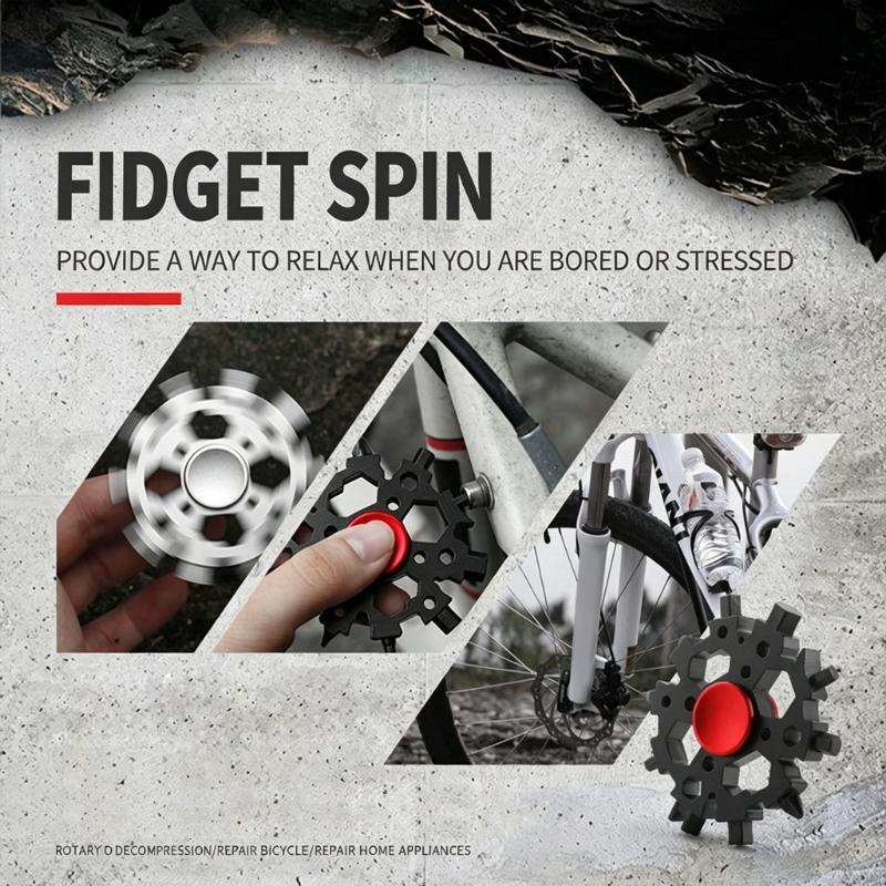 23 In 1 Fidgets Spinner Screwdriver Wrench Tool Bike Repair Wrench For Bicycles Repair And Daily Maintenance