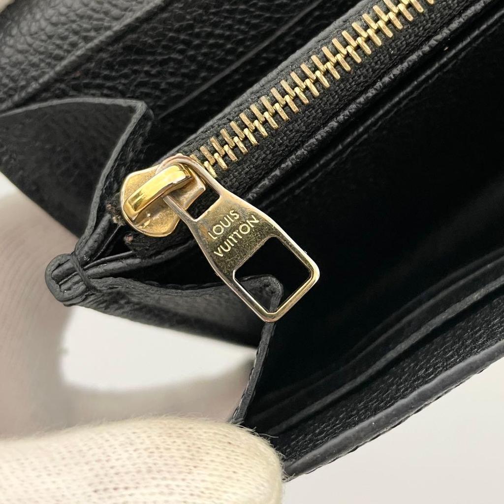 Used Louis Vuitton Monogram Empreinte Portefeuille Sarah Long Wallet Noir