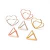Double-Layer Geometric Heart Triangle Card Holder - Metal Desktop Note & Message Stand