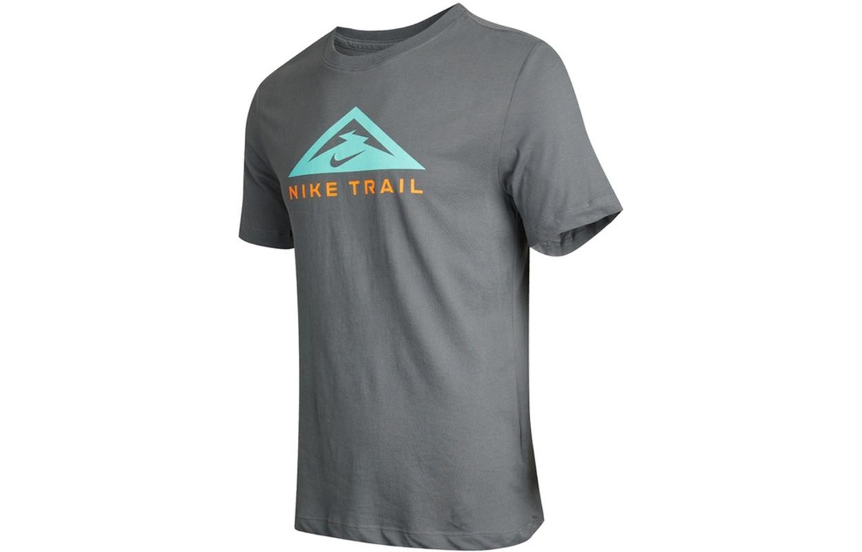 Nike T Shirts Men s Dark Gray Crew Neck Moderate Straight Fit CZ9804-084 S