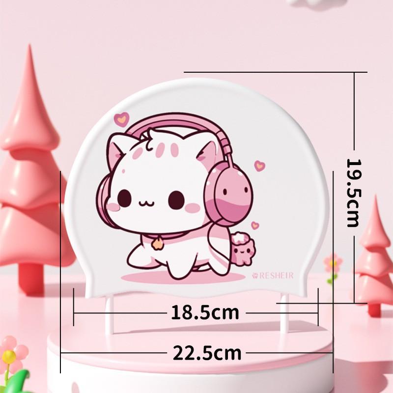 

Children s Cartoon Silicone Swimming Cap Is Waterproof Comfortable Non-restrained Girls Cute Print Korean Fashion Wholesale