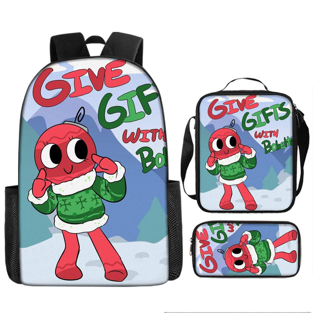 Dandy'S World Student School Bag Dandy'S World Cartoon Cute Backpack Three-Piece Set Satchel Bag Pencil Case