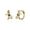 LUNNE 14k Baguette Stone Ribbon One-Touch Earrings (14k Gold) #LFE11