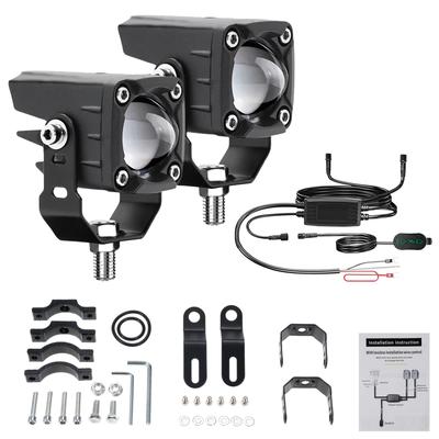 Shkalacar Motorcycle Fog Lights, Motorcycle LED Driving Fog Lights 120W 18000LM 6 Lighting Modes