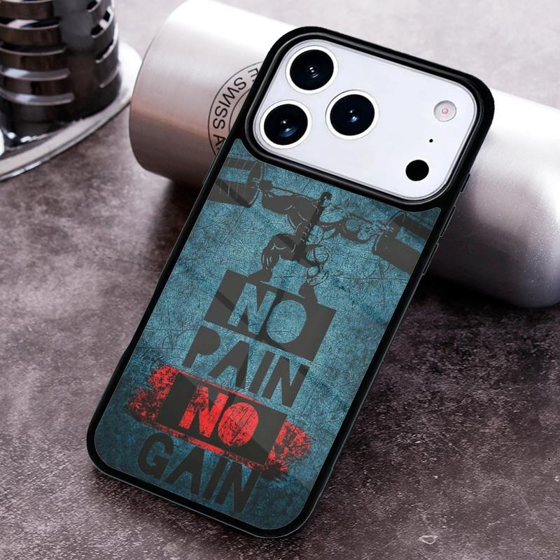 Gym Fitness Phone Case for iPhone 17 16 15 Pro Max Air 14 13 12 11 Plus Shockproof Cover
