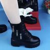 Boots soft leather soft sole winter new thick sole fashion snow boots velvet warm comfortable cotton shoes women