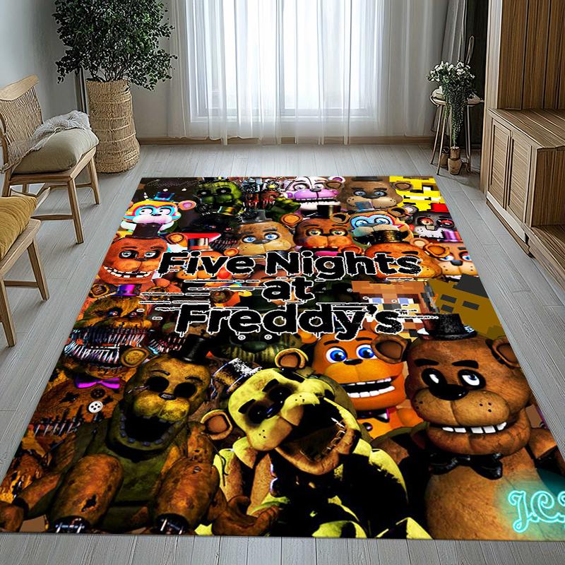 Tappeto Area Antiscivolo Horror Freddy F-FNAF Giochi Soggiorno Tappeto Morbido per Camera da Letto Stanza dei Giochi dei Bambini Divano, Zerbino Decorazione per la Casa Regalo
