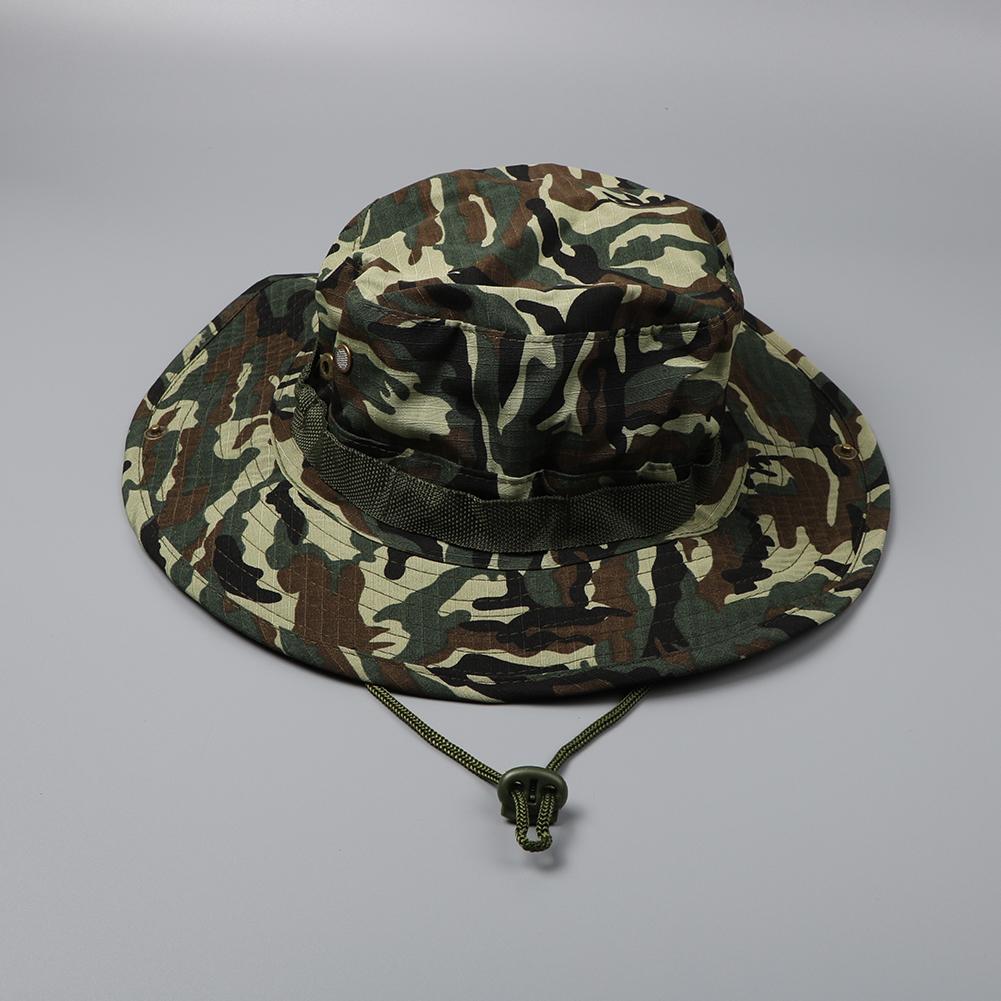 Cappello Boonie Mimetico Tattico per Sport all'Aperto Pesca Escursionismo Caccia Protezione Solare Cappello a Secchiello da Uomo Estivo