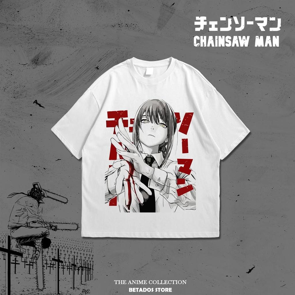 Chainsaw Man Makima Graphic T-Shirt Men Women Japanese Anime Manga Oversized Y2k Streetwear Short Sleeve Manga TShirt Streetwear Female Male Clothing
