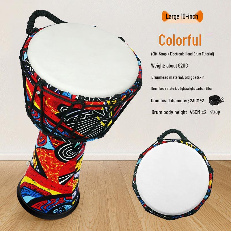 Sheepskin African Hand Drum for All Ages - Beginner To Professional