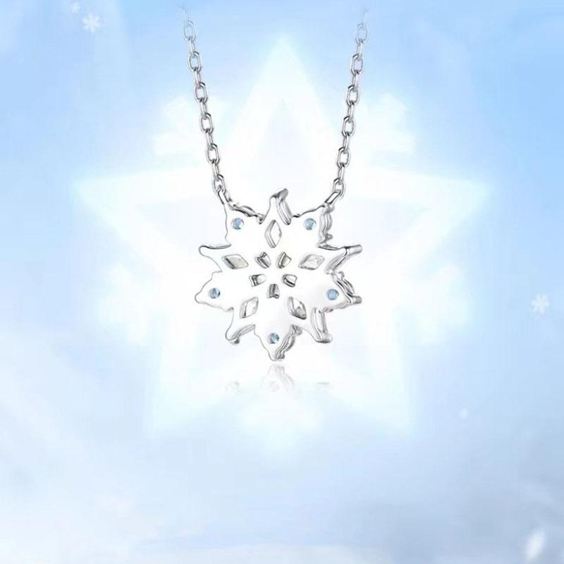 Ice And Snow Necklace High-End Niche Design Versatile Temperament Collarbone Chain Gift For Girlfriend Premium