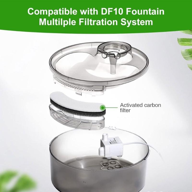 4/8Pcs Cats Fountain Filters Filtration System Cotton Filter Foam Water Purifications Filter Sponge Cats Fountain Filters