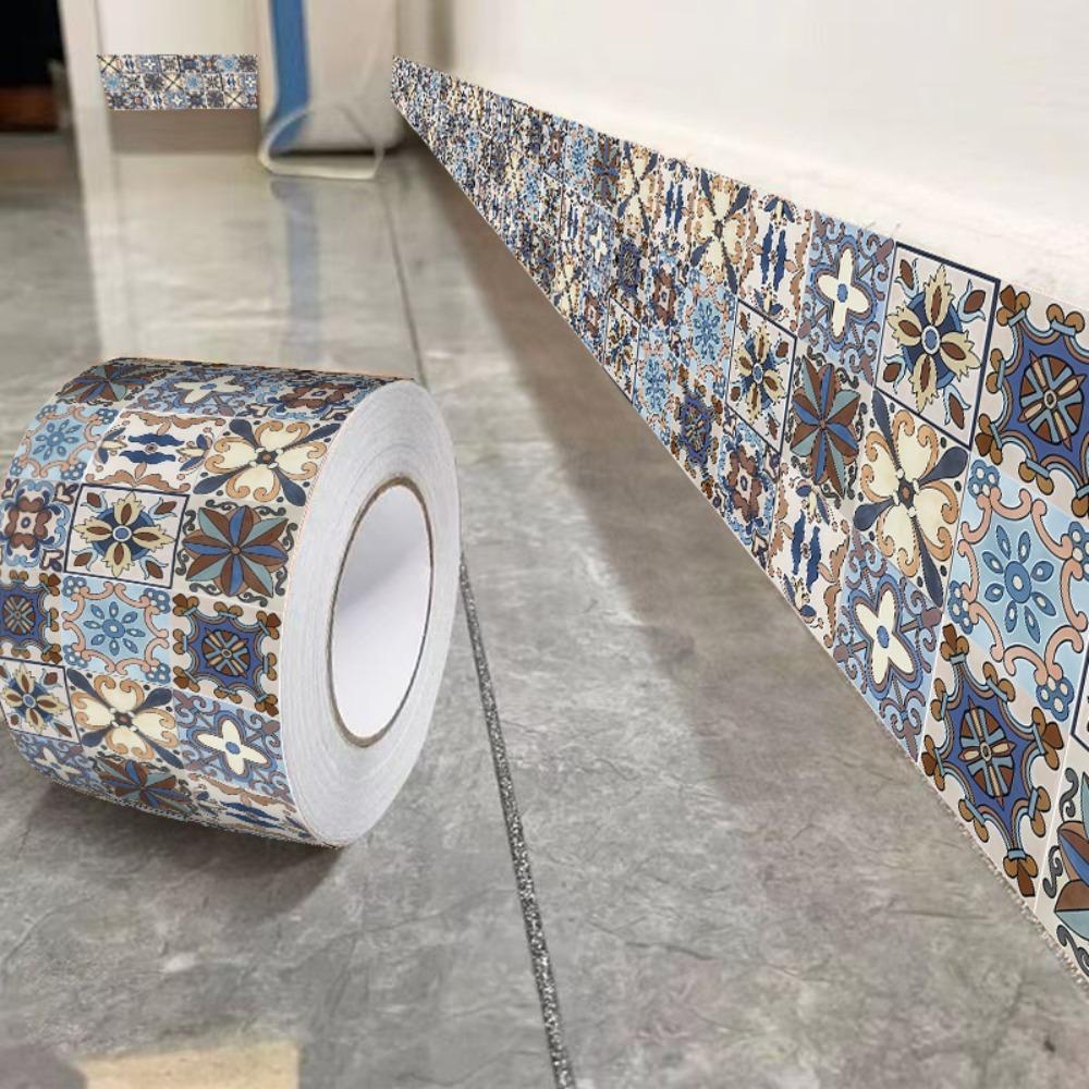 Fashion 5 Meter Wall Base Self Adhesive Anti-collision Wall Sticker Thickened Soft Decoration Strips Living Room