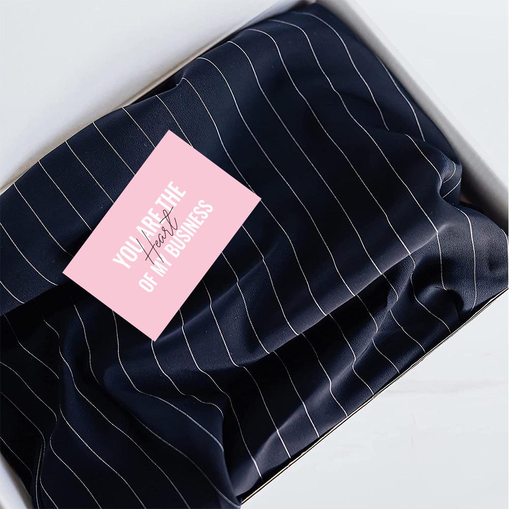 Valentine's Day Thank You Card - Pink Coated Paper Gift Card Packaging