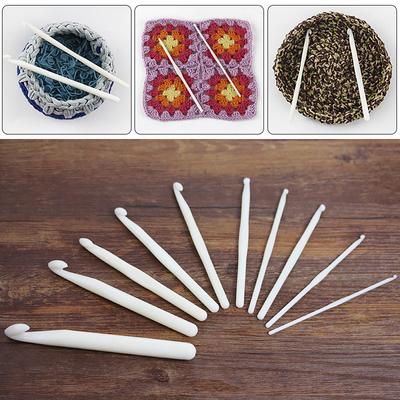1pc Needles Weave DIY Crafts Crochet Hook Knitting Accessories Plastic Crochet Needle White Knitting Yarn