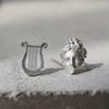 Retro Artistic Geometric Earrings Gothic Mask Asymmetrica Apollo Lyre Earrings  Date Night