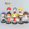 8-piece volleyball youth anime figurines, Xiangyang Yingshan Feixiong blind box toy models and display items