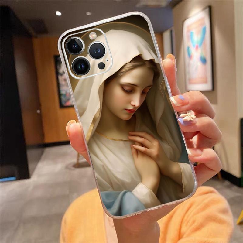 Virgin Mary Phone Case For Iphone 15 14 Pro Max 13 12 11 Pro Max XSMax XR 12 13 Mini 14 Plus