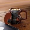 Guitar Mug 500ml Large Capacity Drink Tumbler with Lid 3D Ceramic Mug for Tea Christmas Cafe Women Men Water Travel Bookshelf