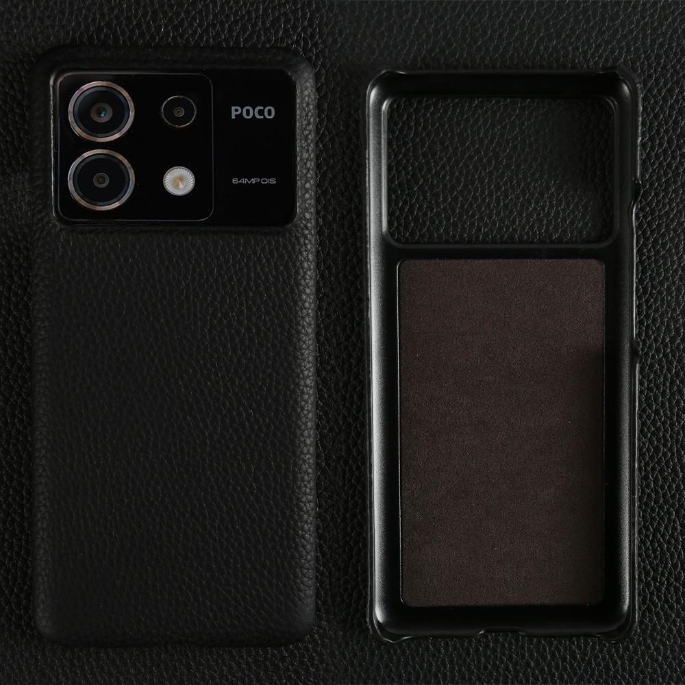 For POCO X6 Pro Case Business Genuine Leather Cover For Poco F5Pro POCO X7Pro Mi14Pro 13T 12Pro 12T Back Coque Shockproof Funda