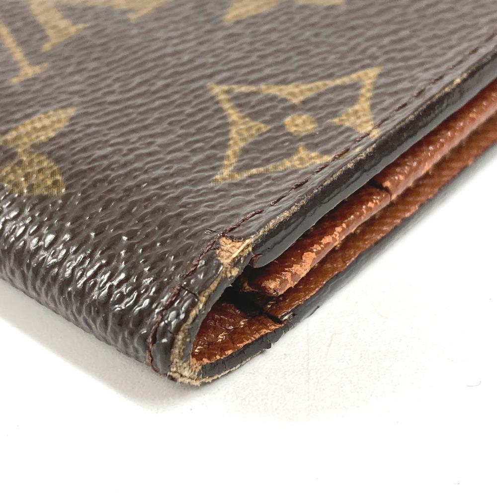 Louis Vuitton M60825 Monogram Porto Cartes Cr_dit Bi-fold Long Wallet Brown