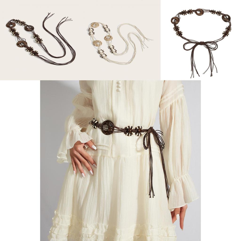 Ethnic Style Handwoven Waist Cord For Ladies With Tying Design For Summer Outfits