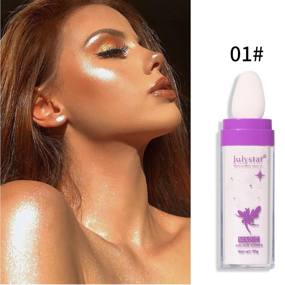 Polvere illuminante Illumina tutto il corpo Polvere riparatrice in polvere ad alta luminosità Trucco riparatore tridimensionale naturale