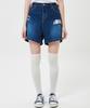 MAINBOOTH (W)Book Club Oversized Shorts(Deep Blue)