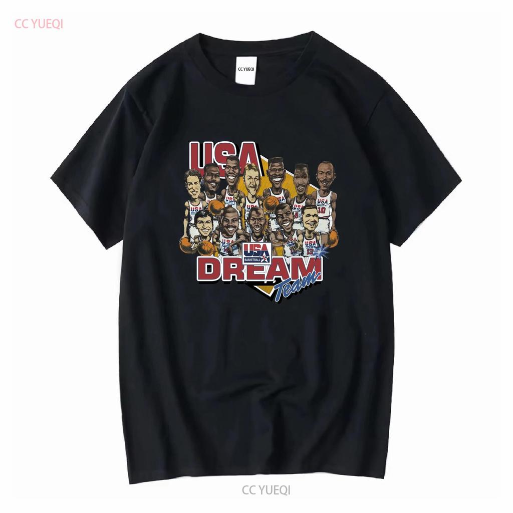 Vintage Style 1992 Basketball T Shirt 90s Dream Team Usa Vintage Washed Unisex Graphic Top For Everyday Wear Breathable