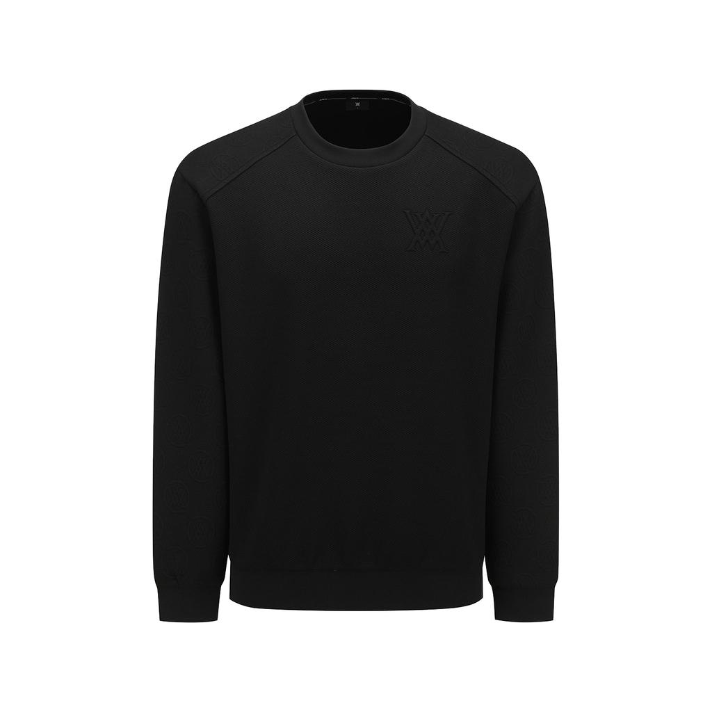 ANEW GOLF Men Jacquard Sweatshirt_Bk