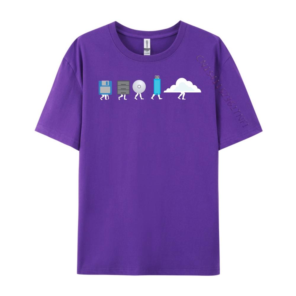 Storage Media Computer Science Evolution Graphic T Shirts 100 Cotton TShirt Letter