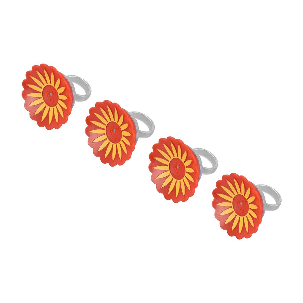 4PCS Hummingbird Ring Feeder Hand Held Get Up Close Bright Coloured Multifunction Compact for