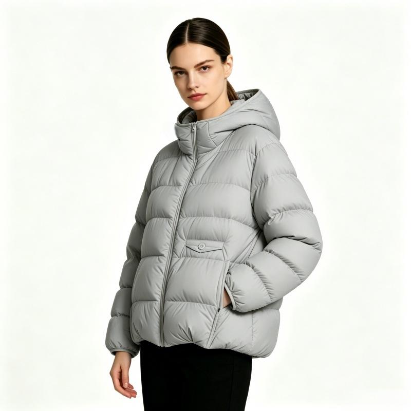 New Winter 2026 Thickened Puffs Small Hooded Super Good-looking Short Bread Clothing