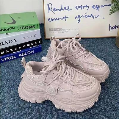 Popular Fried Street Platform Dad Shoes Women Increase Ins Tide 2025 Spring and Autumn New Niche Versatile Casual Sports Shoes