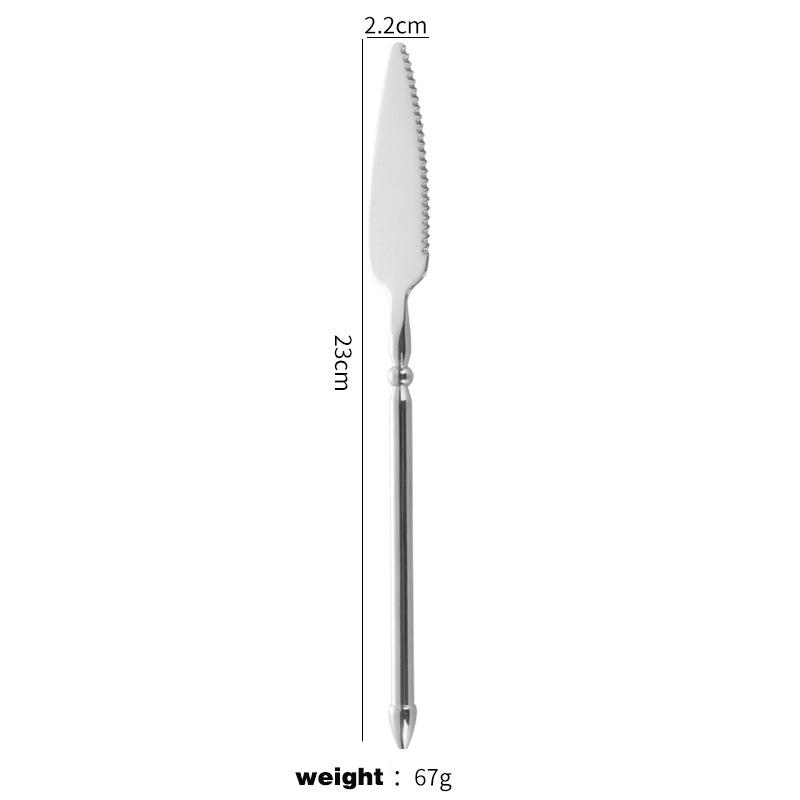 1Set 304 Stainless Steel Steak Knife Western Food Cutlery Thickened Commercial Set Table Knife Dessert Spoon