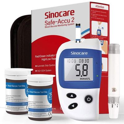Safe-ACCU2 Blood Glucose Monitor with 50/100/200 Test Strips Diabetes Test Kit In Mmol/L or Mg/dL