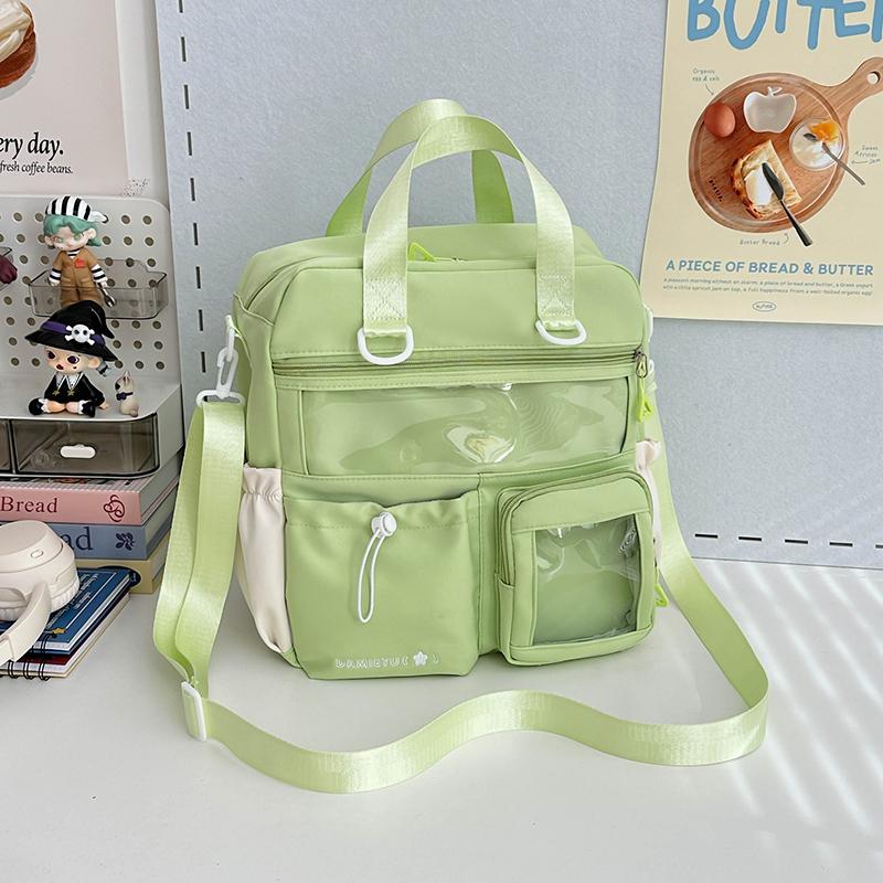 Lightweight Shoulder Bag Messenger Bag Student Crossbody Bag Women's Color Block Backpack