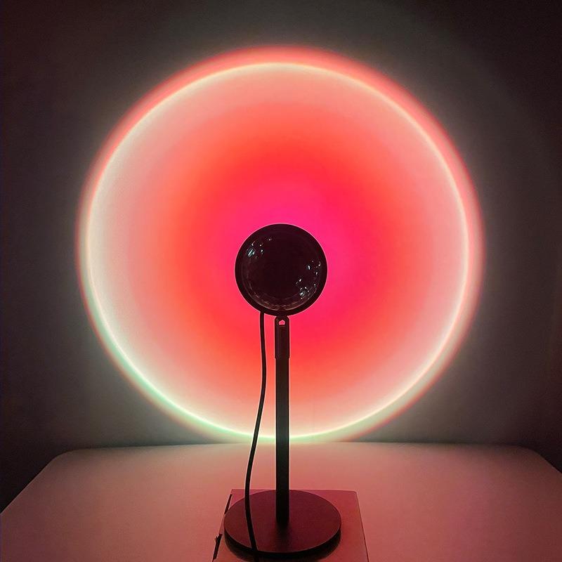 16 Colors Dual-Head Water Ripple Projector Lamp, 360° Rotatable LED Night Light with Button & Remote Control for Bedroom Home Decor