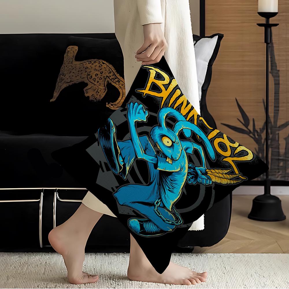 Blink 182 Rock Band Pillow Cover for Bedroom Room and Living Room Sofa Decorative Cushion Cover